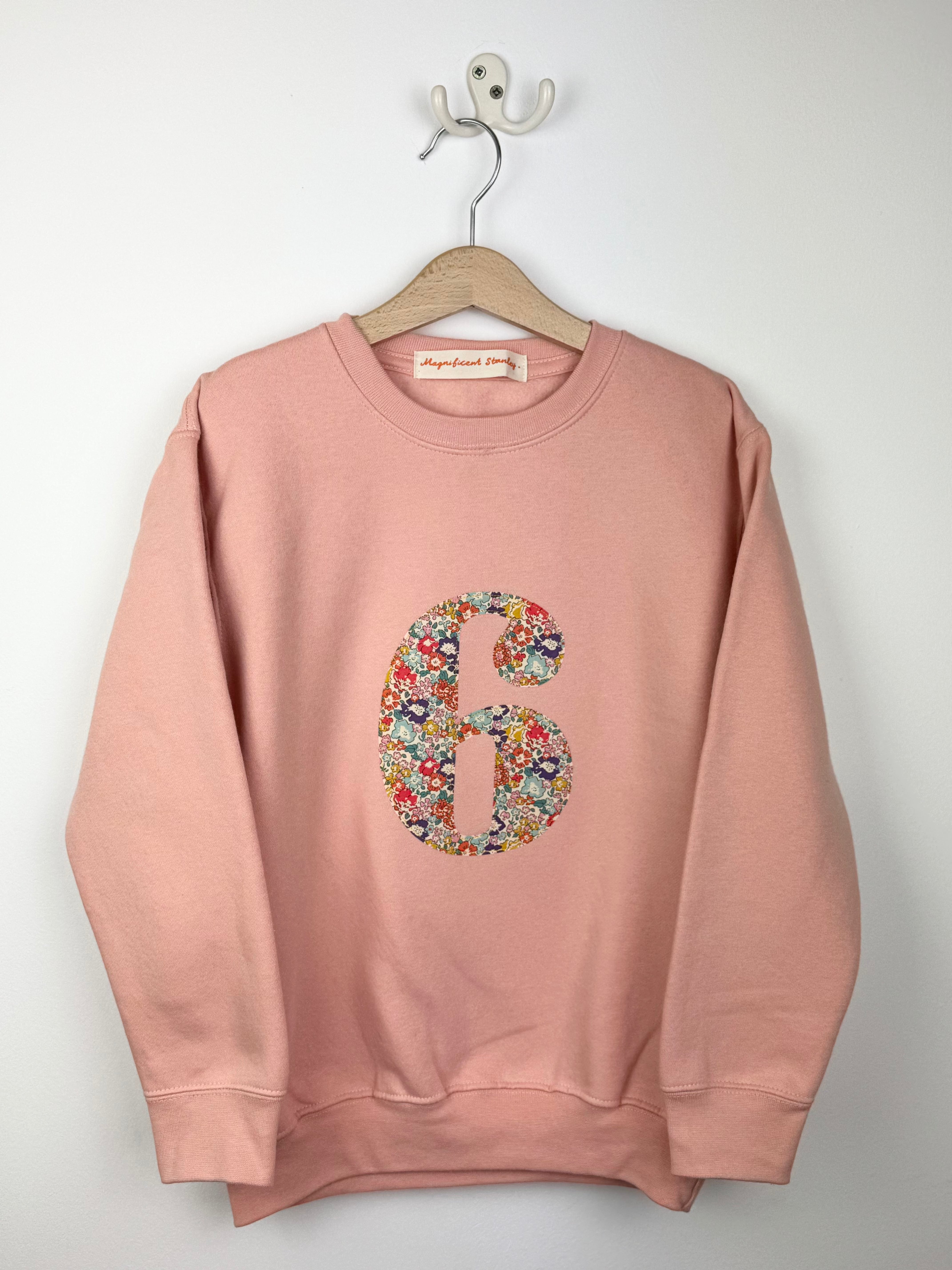 Magnificent Stanley '6' Michelle Pink Sweatshirt 7-8yrs