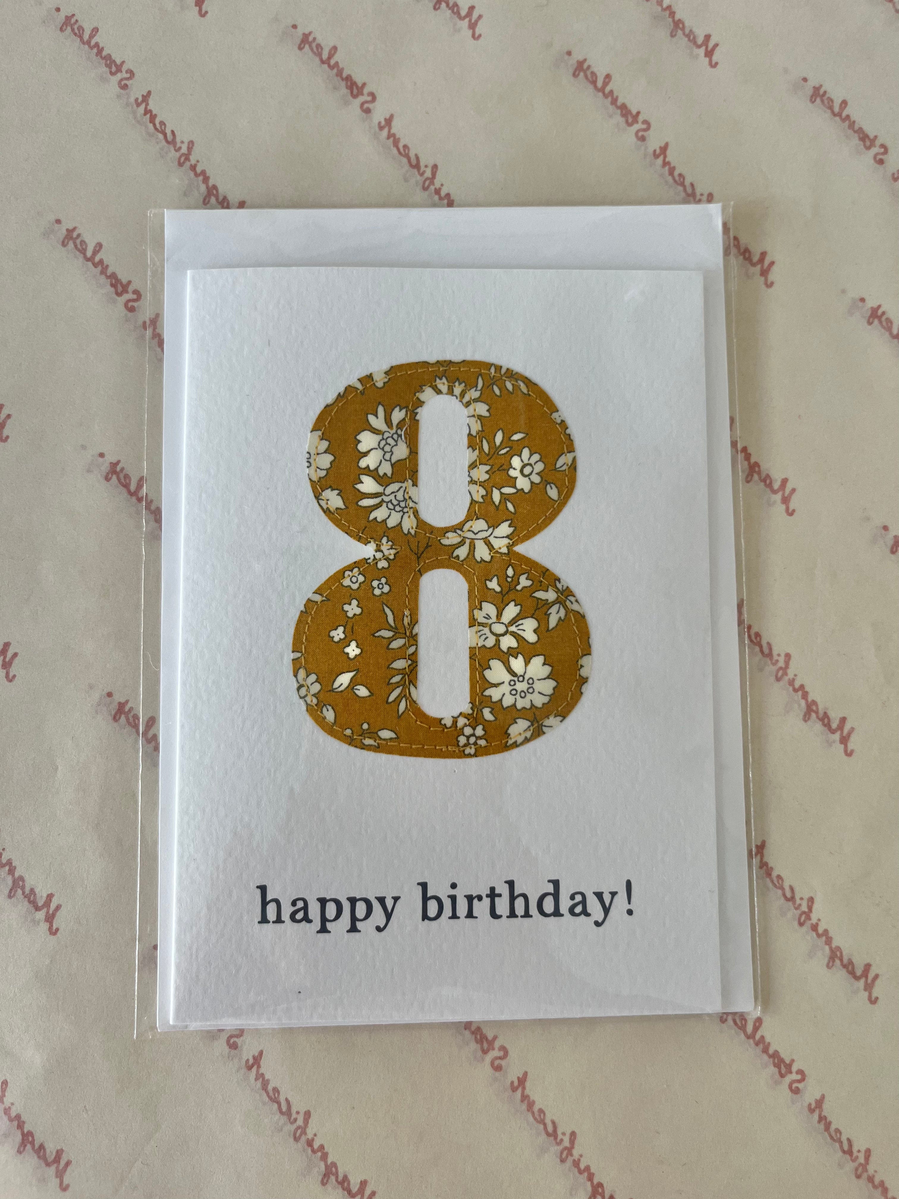 Magnificent Stanley '8' Capel Mustard Birthday Card