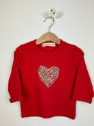 Magnificent Stanley Heart Betsy Ann Red L/S Tee 6-12m