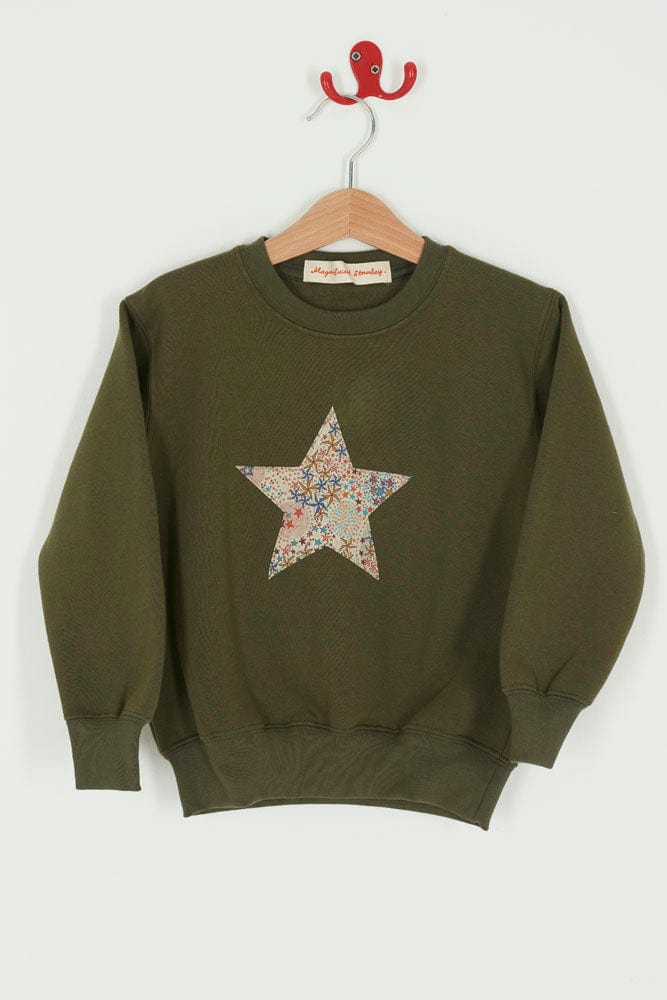 Magnificent Stanley sweatshirt Star Khaki Sweatshirt in Choice of Liberty Print