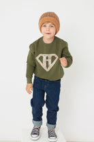 Magnificent Stanley sweatshirt Superhero Khaki Sweatshirt in Choice of Liberty Print