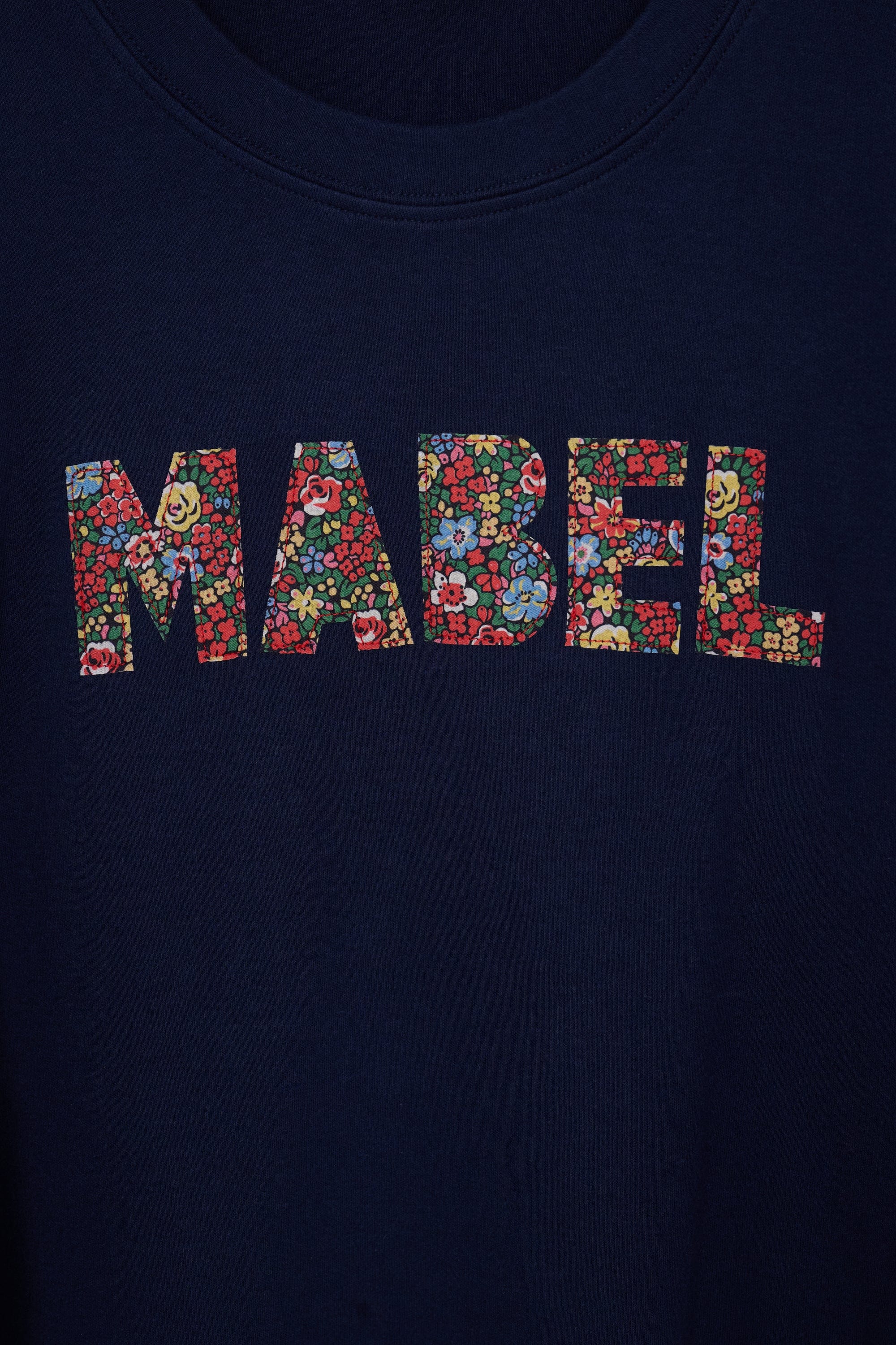 Magnificent Stanley Tee Name Navy Tee in Choice of Liberty Print