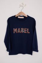 Magnificent Stanley Tee Name Navy Tee in Choice of Liberty Print