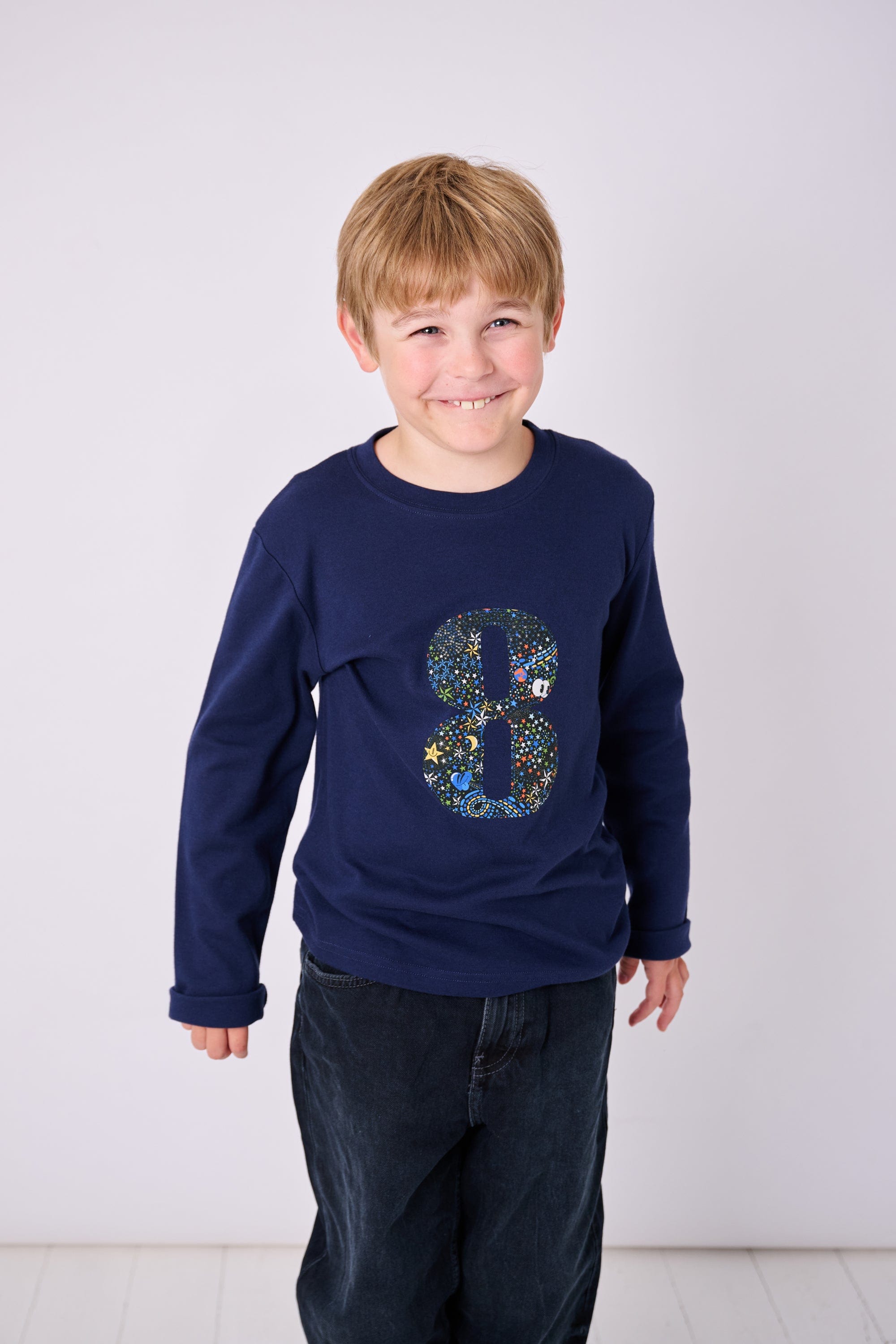 Magnificent Stanley Tee Number Navy T-Shirt in Adelajda in Space Liberty Print