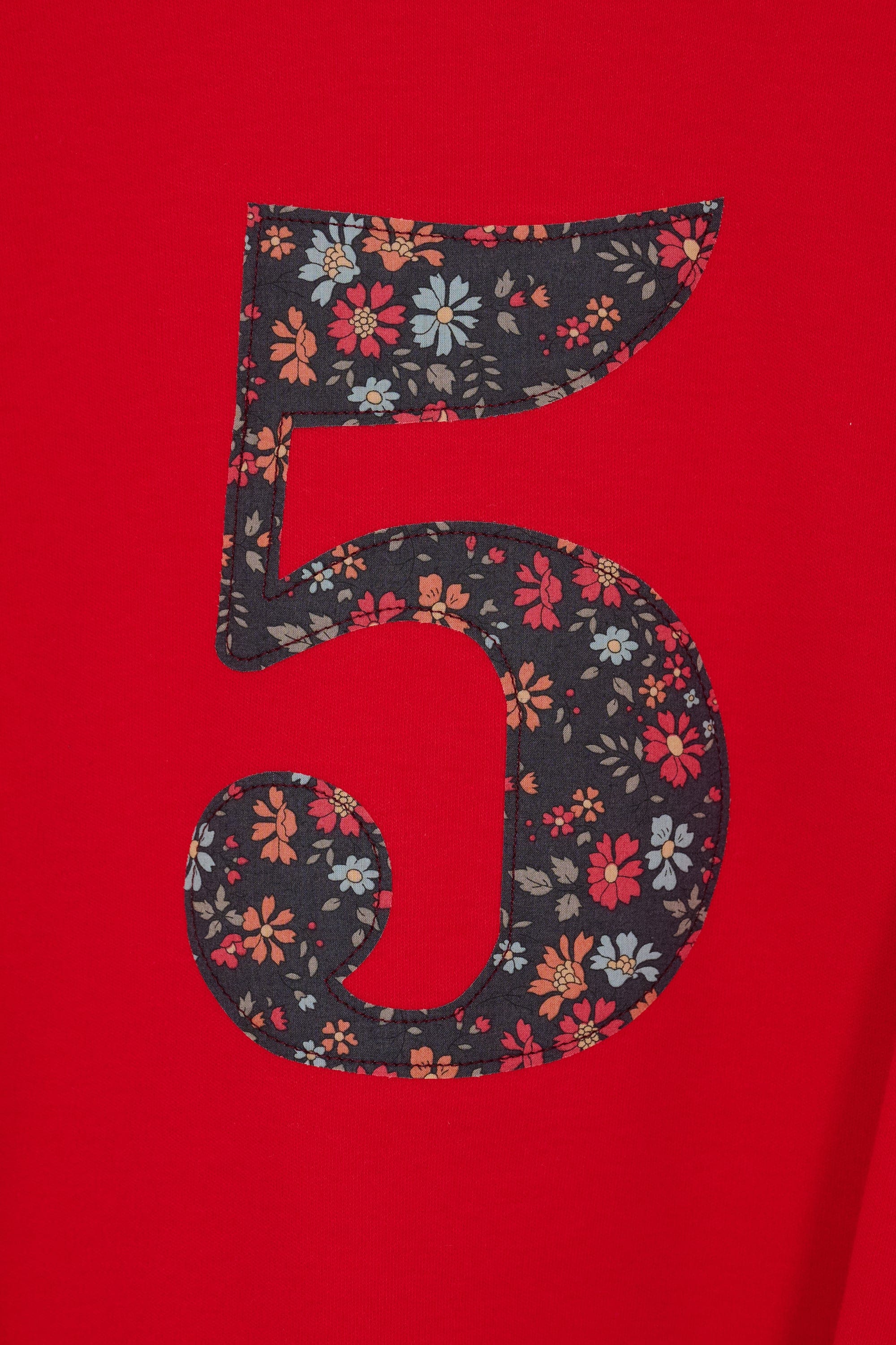 Magnificent Stanley Tee Number Red T-Shirt in Capel Floret Liberty Print