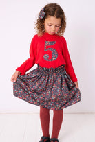 Magnificent Stanley Tee Number Red T-Shirt in Capel Floret Liberty Print