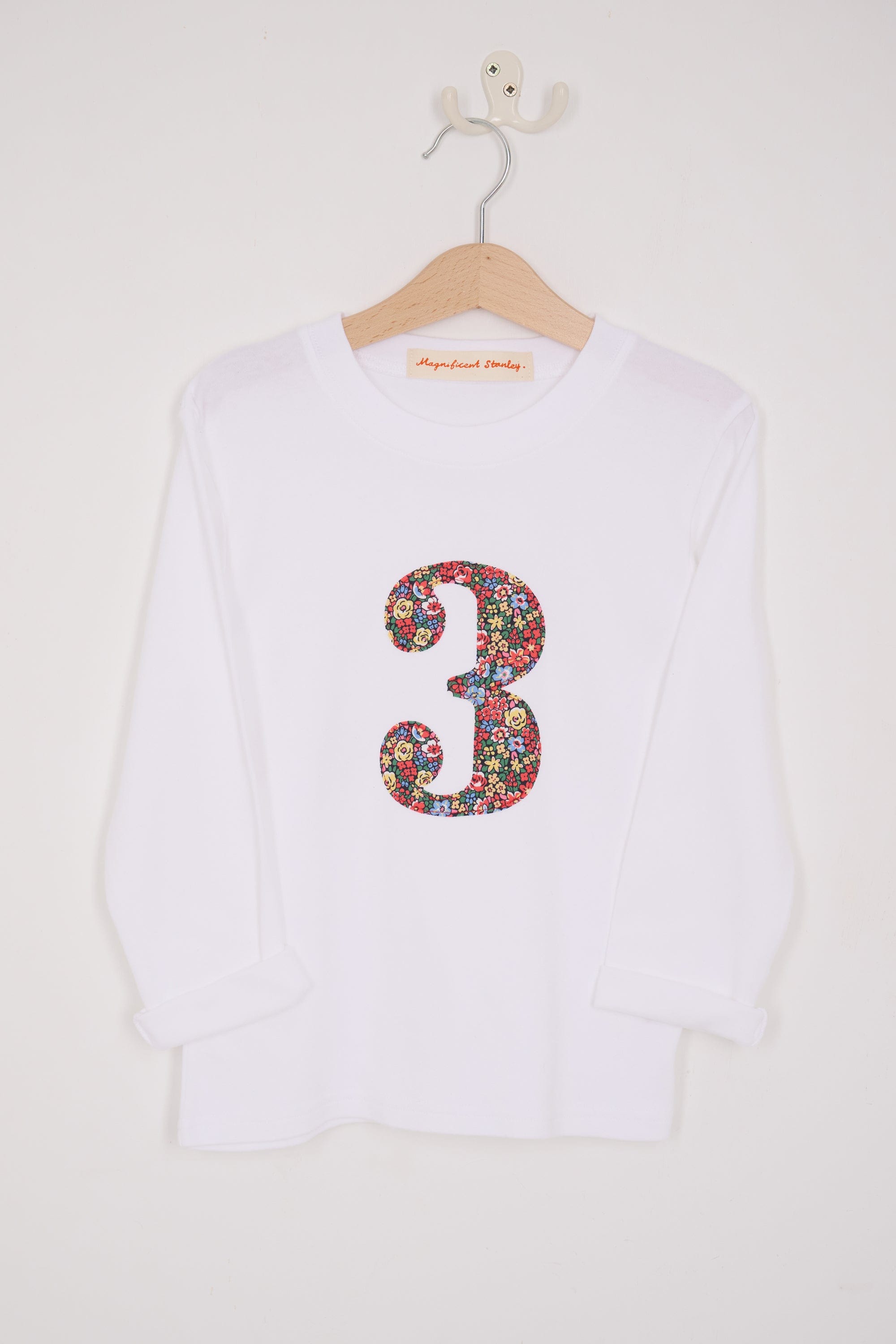 Magnificent Stanley Tee Number White T-Shirt in Emma Louise Liberty Print