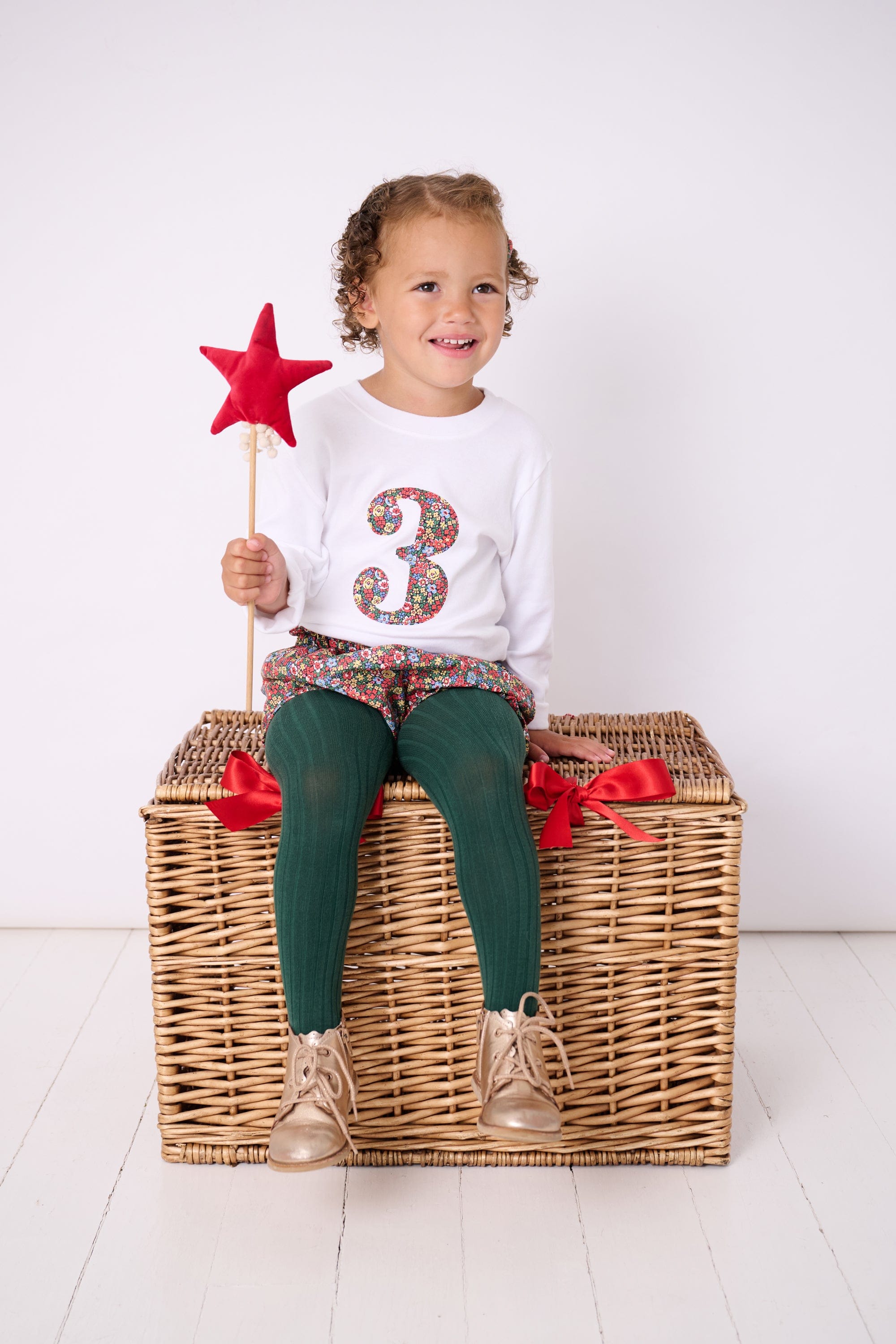 Magnificent Stanley Tee Number White T-Shirt in Emma Louise Liberty Print