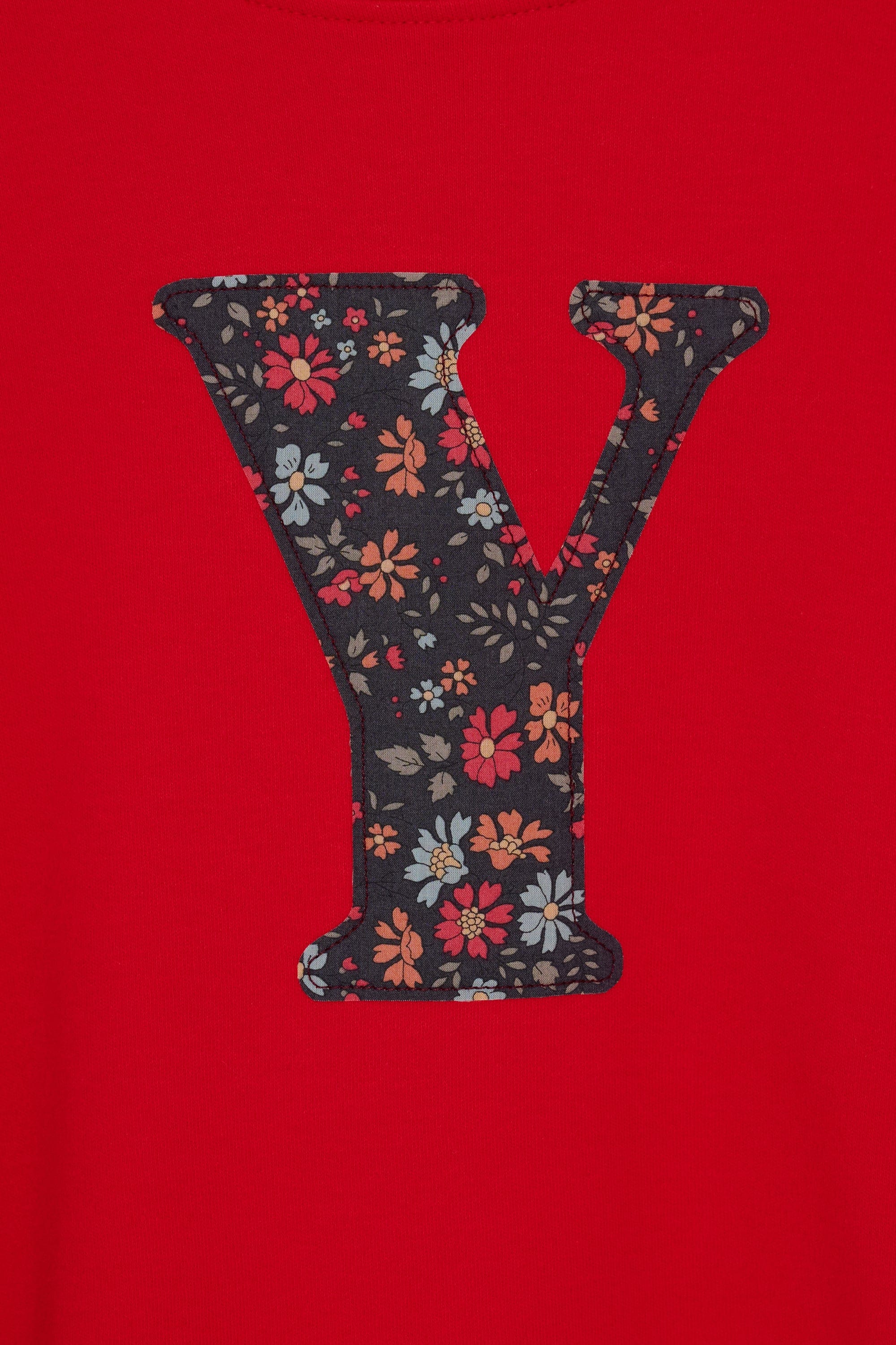 Magnificent Stanley Tee Personalised Red T-Shirt in Capel Floret Liberty Print