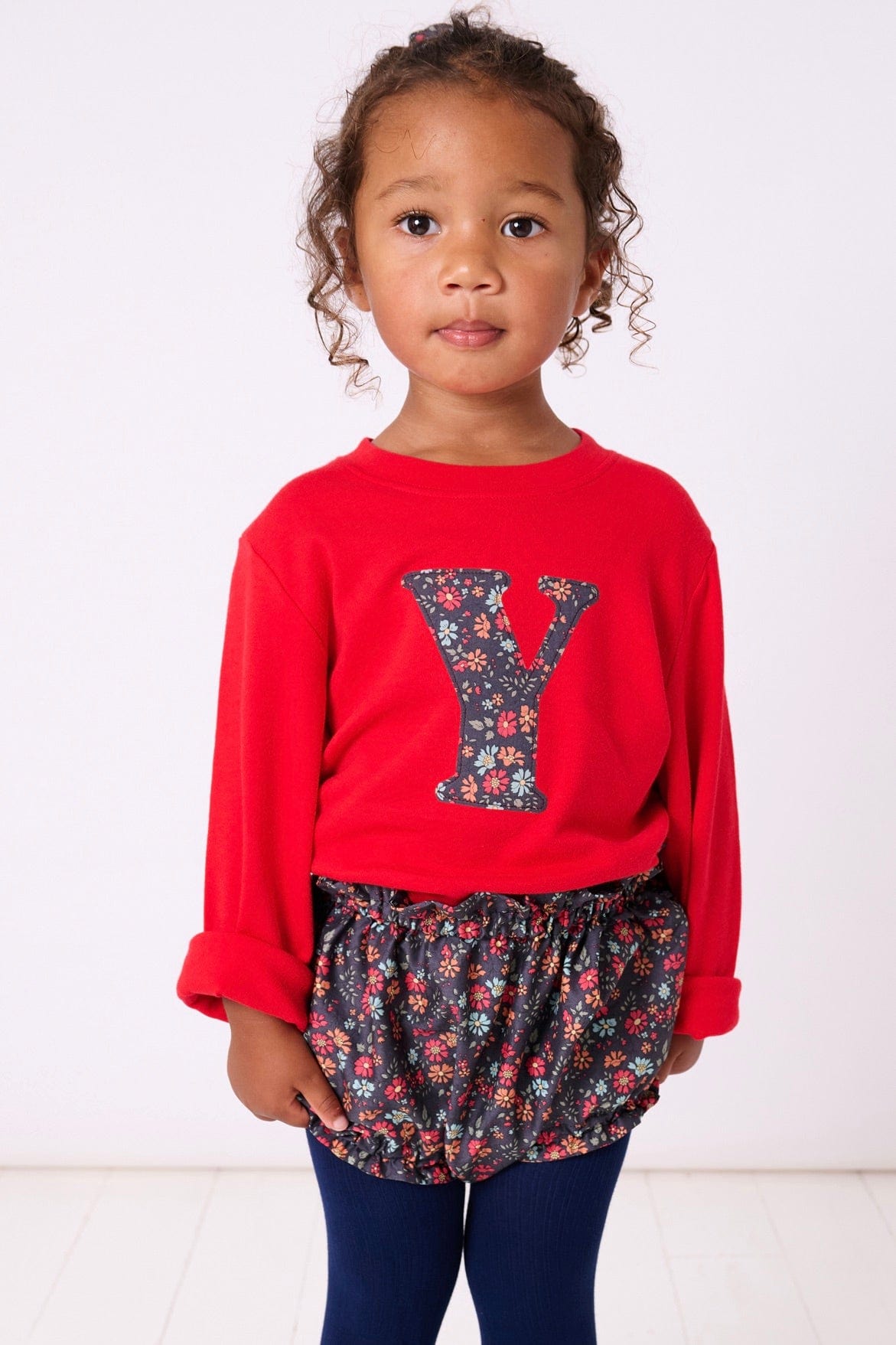 Magnificent Stanley Tee Personalised Red T-Shirt in Capel Floret Liberty Print