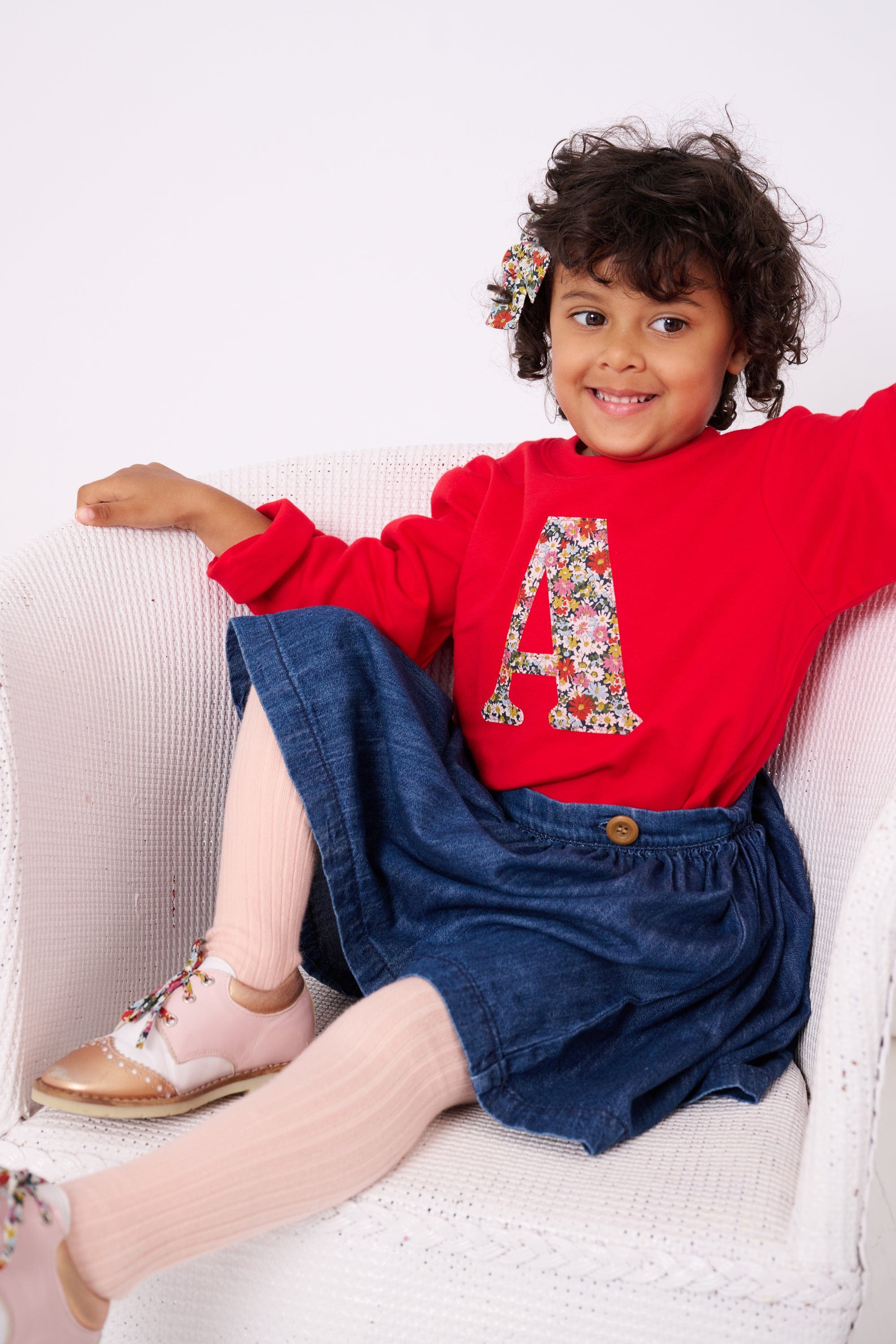 Magnificent Stanley Tee Personalised Red T-Shirt in Libby Liberty Print