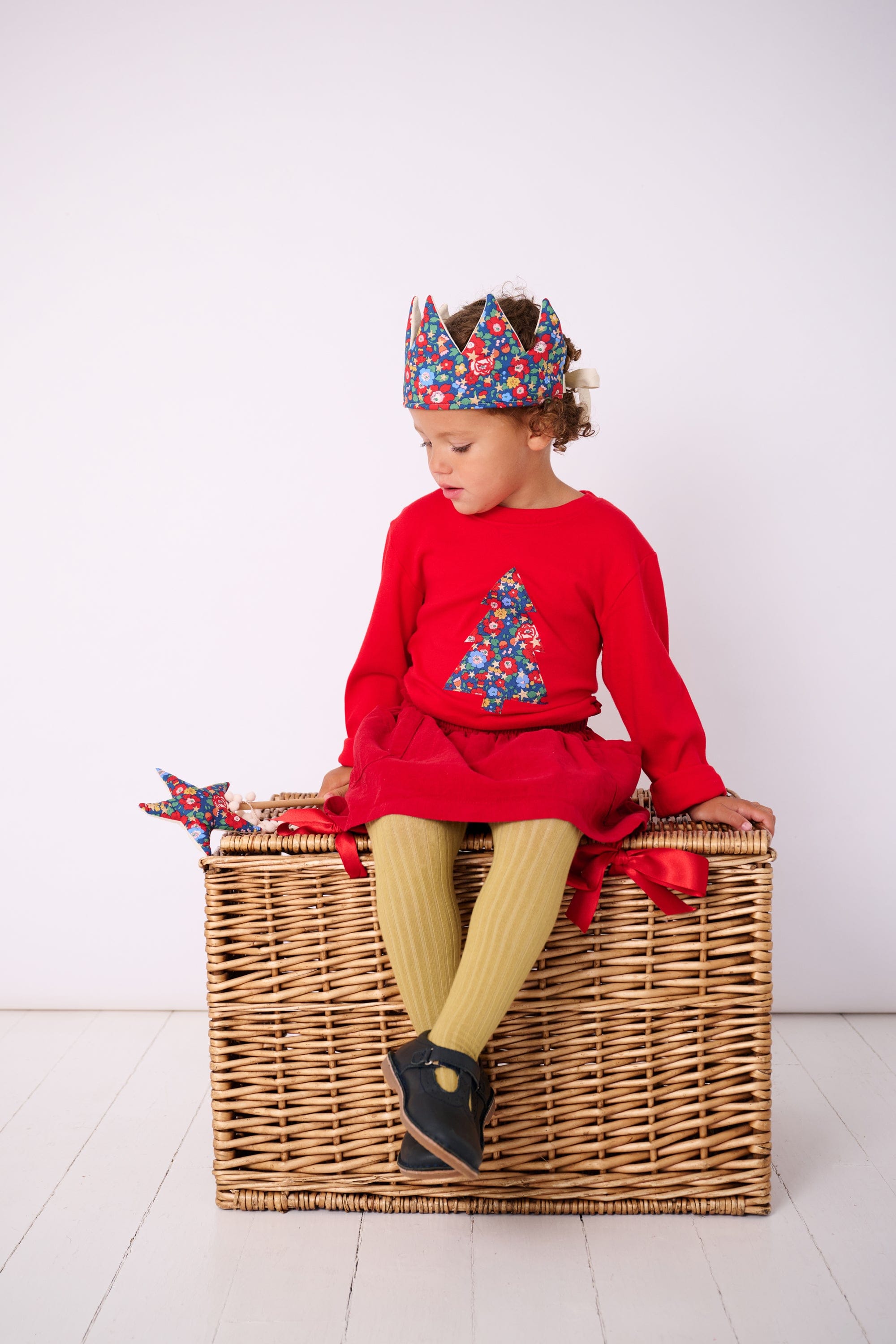 Magnificent Stanley Tee Red Tree T-Shirt in Betsy Star Liberty Print