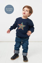 Magnificent Stanley sweatshirt Star Grey or Navy Sweatshirt in Choice of Liberty Print